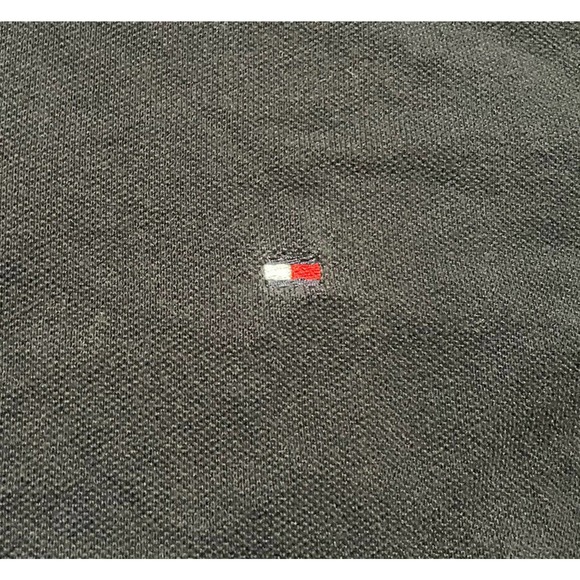 Tommy Hilfiger Mens XL Polo Black 40’s TWO PLY COTTON Embroidered Logo RARE - Picture 2 of 4